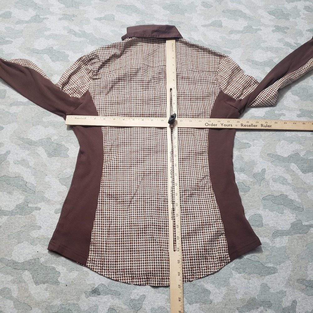 Good Rider Top Womens Large Brown Long Sleeve Button-Up Western Cowgirl Rodeo - Picture 7 of 10